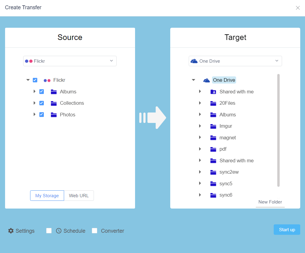 Create Task for Moving Flickr to OneDrive